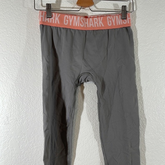 Gymshark Seamless Gray & Coral Workout Leggings Size Medium - Picture 2 of 8